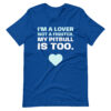 I'M A LOVER NOT A FIGHTER. MY PITBULL IS TOO. T-shirt - Image 7